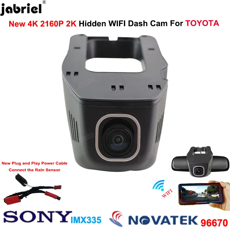 Новый Автомобильный видеорегистратор 4K для Toyota CHR LE XLE fwd awd RAV4 XA50 Camry Highlander Corolla Yaris