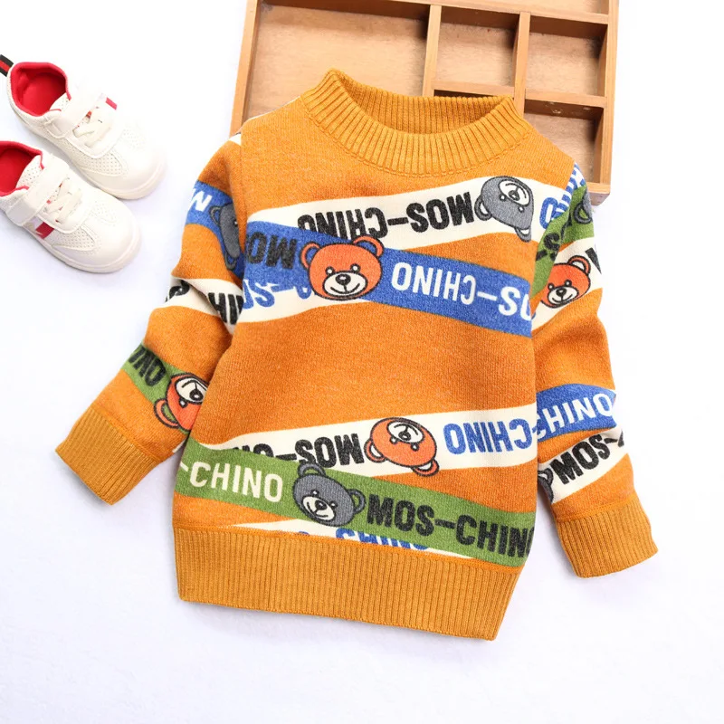 

2018 Baby plus Velvet Sweater Men's 2 Winter 3 Infant Girls Childrenswear 4 BOY'S Autumn And Winter Sweater Children Sweater
