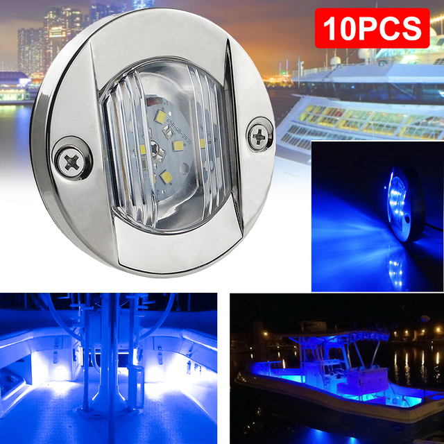 Marine Tail Light LED Round Cold LED Taillights DC 24V Boat Transom LED Stern Light Yacht Accessories Waterproof