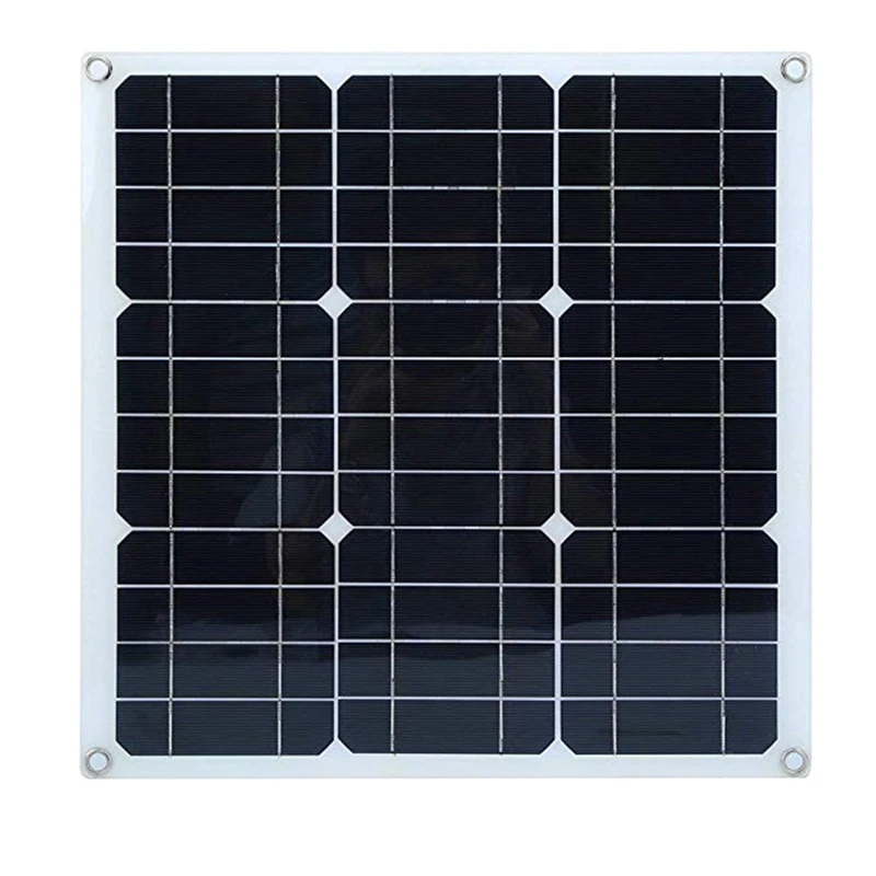 18V Mono Solar Panels Battery Charger Trickle For Phone Car Boat Rv 30W