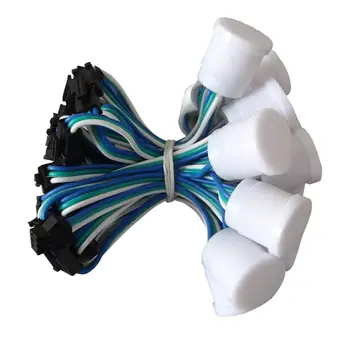 

500pcs WS2811 D20A DC5V 20mm diameter Addressable RGB Full Color Smart Pixel LED Module Light IP68 D20A transpanents cover 10cm