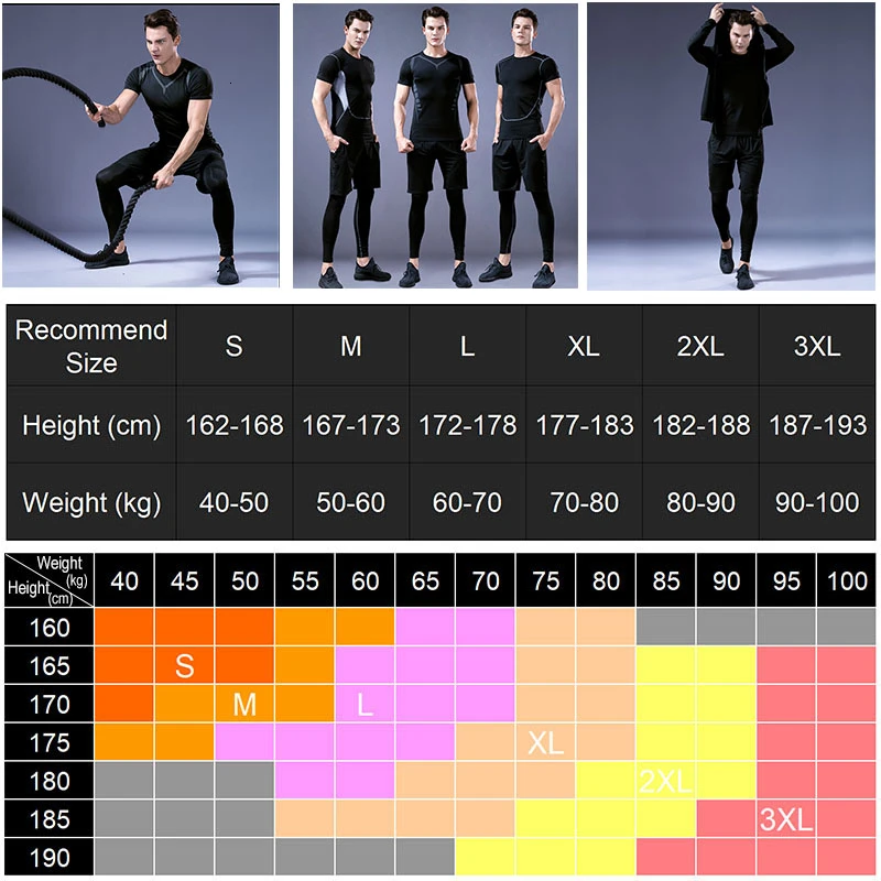 Мужская спортивная одежда, Компрессионные спортивные костюмы, быстросохнущие комплекты для бега, одежда, спортивный костюм для бега, тренировок, тренажерного зала, фитнеса, спортивные костюмы, набор для бега