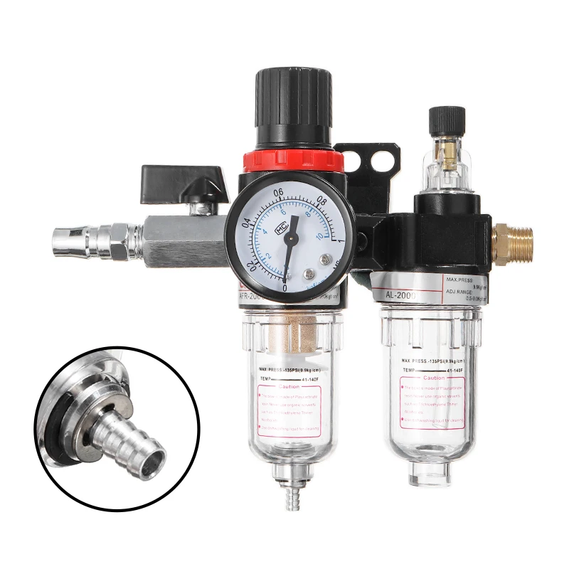 Air Filter Pressure Regulator Oil/Water Separator Trap Compressor 【From USA】 