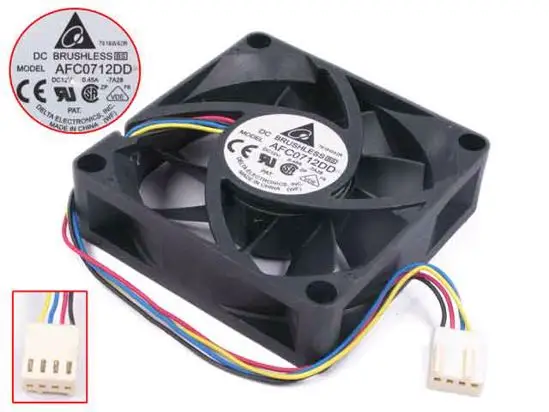

4-проводной вентилятор охлаждения сервера Delta Electronics AFC0712DD 7A28 DC 12 В 0.45A 70x70x20 мм