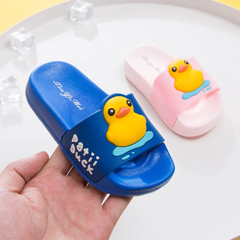

2019 Summer New Style Cartoon Cute Yellow Duck Slipper Trend Children Sandals Anti-slip Wear-Resistant Bathroom Slippers