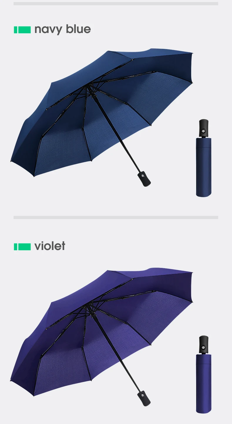 Fully Automatic 8 Bones Folding Women Umbrella Light Portable Large Windproof Rain Business Umbrella Gift Parasol Men Children