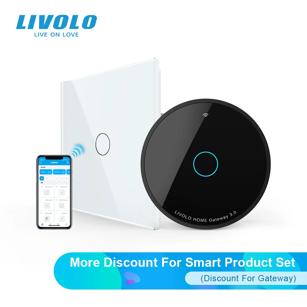 Livolo Smart Zigbee Wall Touch Light Switch,1Gang Wireless APP Control