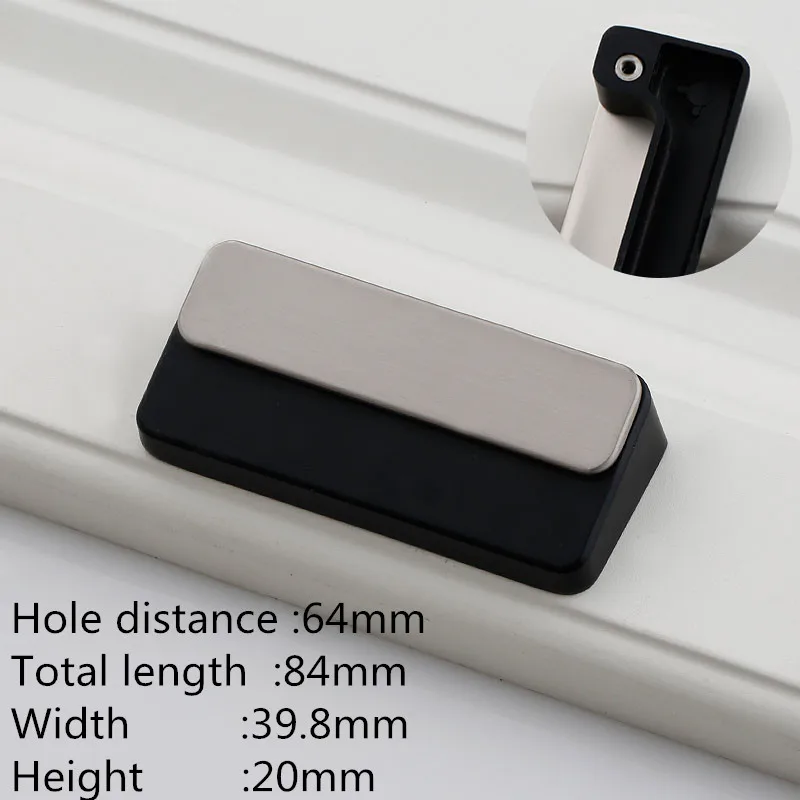 nickel brushed 64mm KK& FING Американский цинковый сплав ручки для шкафа и ручки кухонный шкаф ручки для выдвижных ящиков комод ручка мебельная фурнитура - Цвет: nickel brushed 64mm