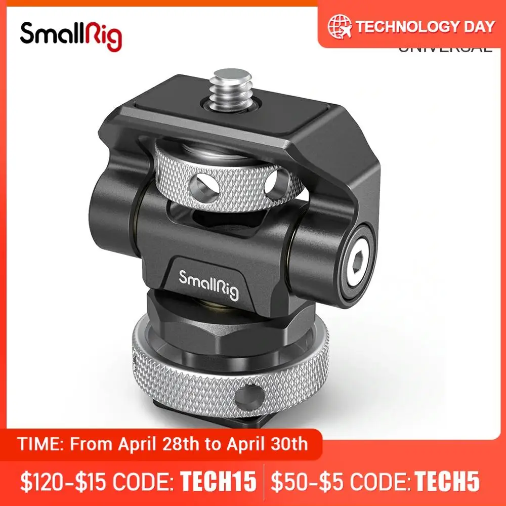 SmallRig-Soporte de Monitor ajustable, e inclinable giratorio, con soporte de zapata fría para cámara/luz/micrófono Dslr, accesorios de bricolaje-2905