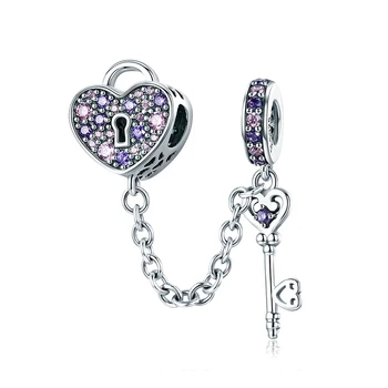 

Modish Key&Heart Lock Charms Beads Fit For Bracelets & Necklaces Metal Pendant For DIY Jewelry Making Gift For Women Girl