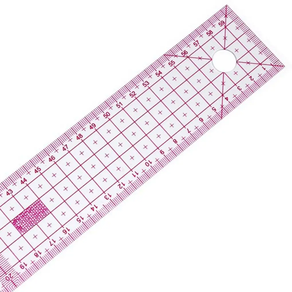 ZHUTING Sewing Tailor Accessories 55cm Shared Double Side Metric Straight Ruler Transparent straight ruler