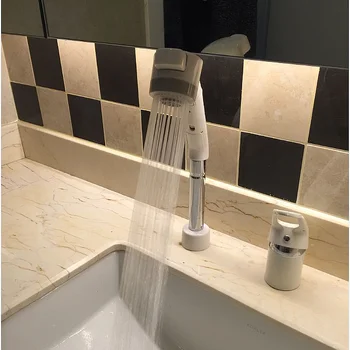 

Drawable basin faucet cold and hot telescopic double hole washbasin shampoo lifting white Japanese three hole Japan