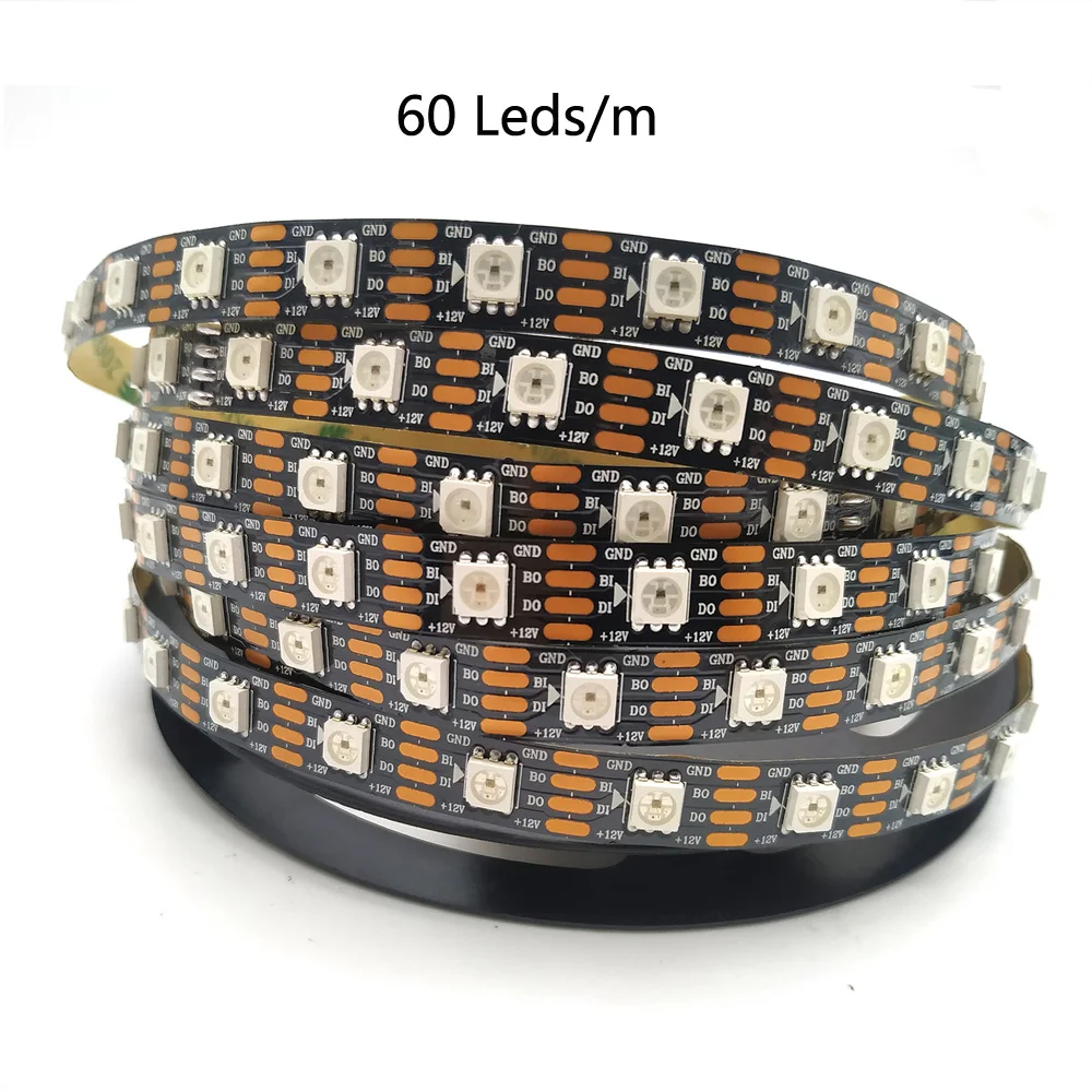 Светодиодный ленточный светильник WS2815 RGB 30/60/144 пикселей/светодиодов/м двойной