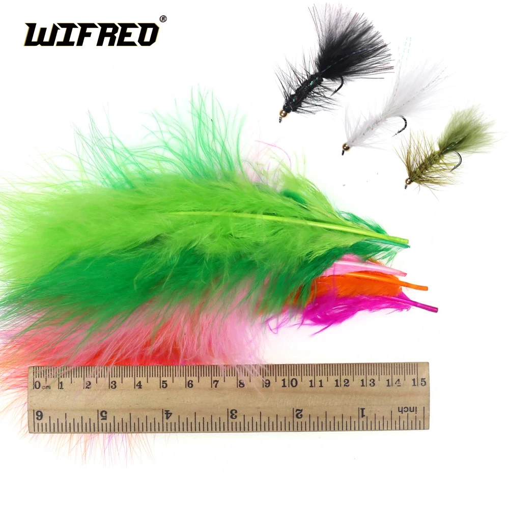 

100 шт. Разноцветные перья индейки марабу, одеяло для крови для шерстяного бугра, завязывающие стрейсеры, мухи, джиг-наживка, рыба, мушка, материал для вязания