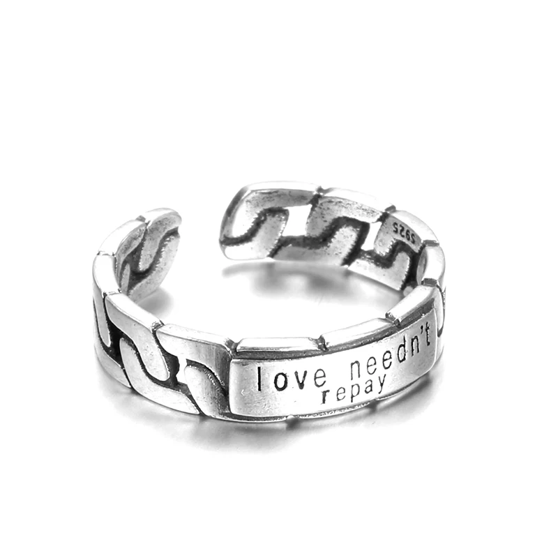 Ceny Kinel S925 srebro pierścionek biżuteria gorąca sprzedaż osobowość fala otwarcie szeroki i wąski pierścionek moda moda popularne proste smoo