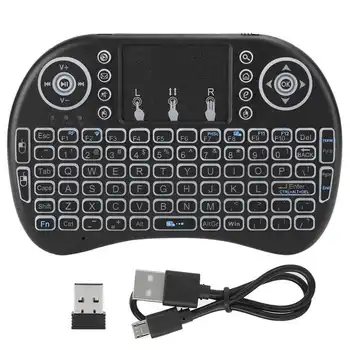 

Mini Flymouse with Touching Panel Green Backlight 2.4G Small Wireless Keyboard Mouses Hot