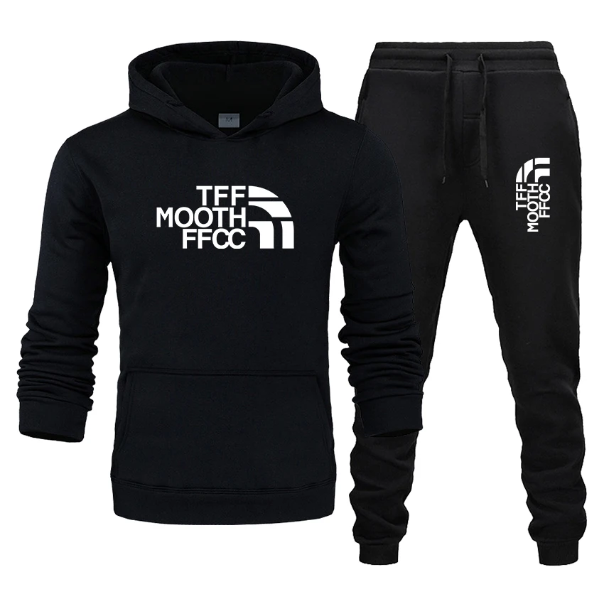 

Autumn Winter Men's Suits 2020 New Printed Logo Design Hoodie + Sports Pants 2 Pieces Casual Sports Suit Men