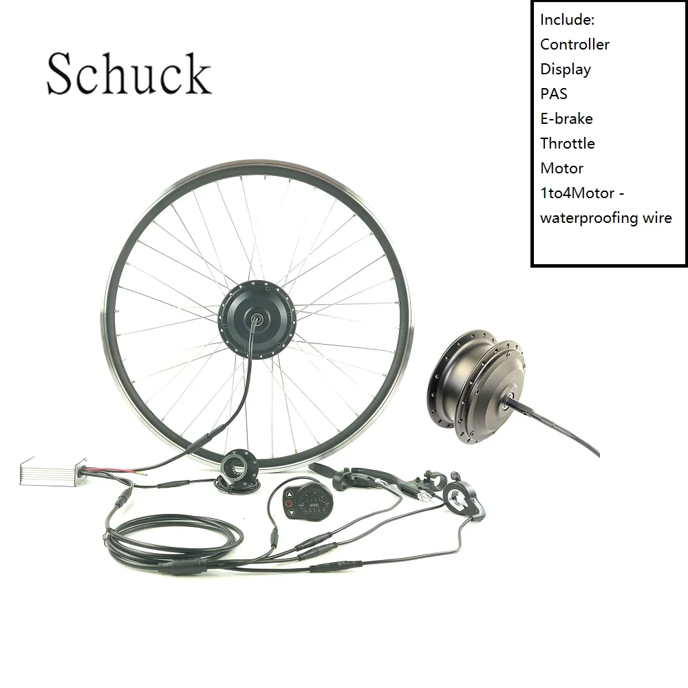 

Schuck 36V250W electric bicycle Power bike waterproof modification kit with LED900S Display front hub motor ebike wheel