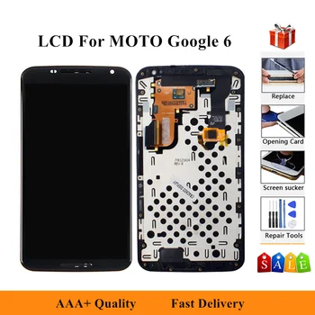 

Original OLED For Moto Google Nexus 6 LCD For Motorola XT1100 XT1103 Display LCD Screen Touch Digitizer Assembly With Frame