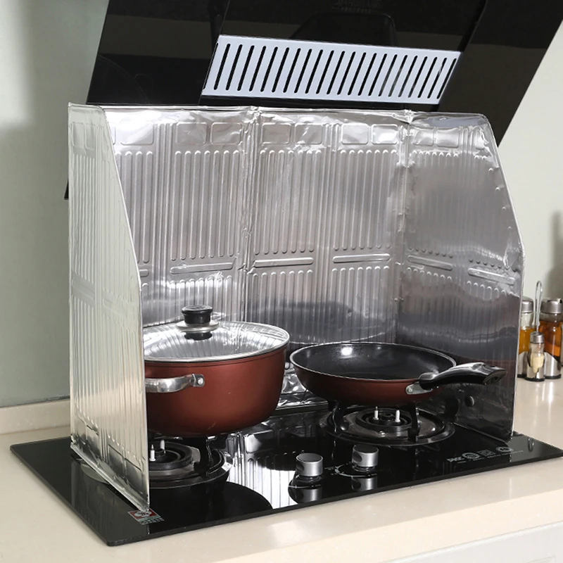 120*50cm Kitchen Oil Splash Guard Gas Stove Cooker Oil Removal Scald Proof Board Protect kitchen splatter screen kitchen splash guard