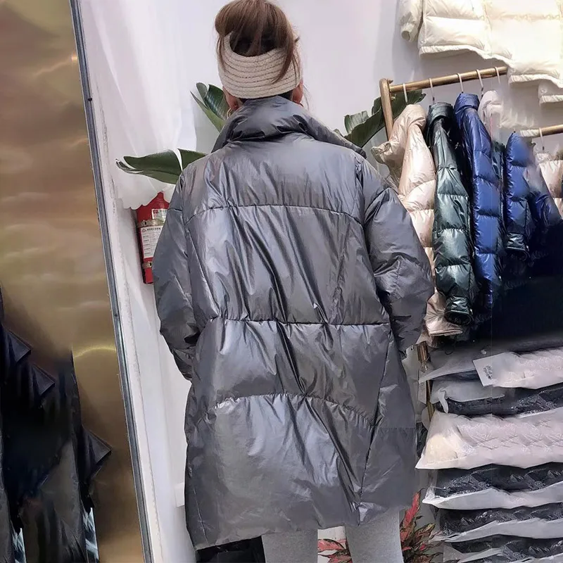Oversized Shiny Metal Thick Women Down Coat Stand