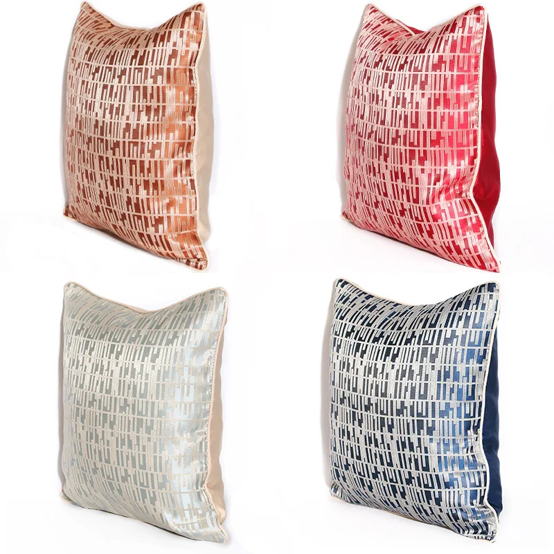 

4 colors elegant stripe geometry embroidery cushion cover 30*50cm sofa chair car bed decorative waist pillow cover pillowcase
