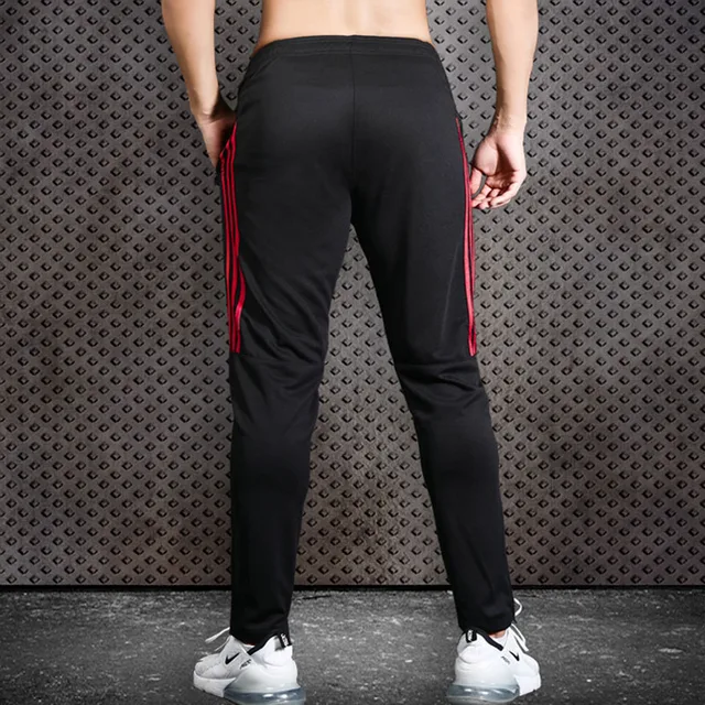 BINTUOSHI Men Running Pants Soccer Training Pants With Zipper Pocket Football Trousers Jogging Fitness Pants Workout Sport Pants 4