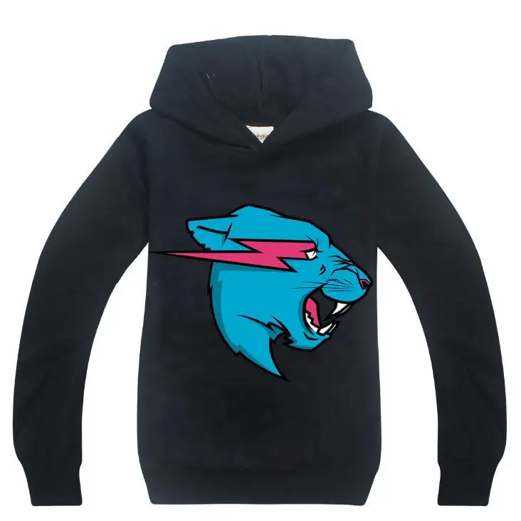 Коллекция года, футболка с капюшоном и длинными рукавами для мальчиков с леопардовым принтом «Mr Beast Esports», толстовка с 3D-принтом, детская Рождественская рубашка топы для девочек, майка