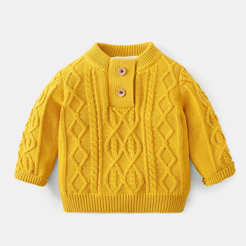 

Baby Sweater Tops plus Velvet Small CHILDREN'S Sweater Winter Baby Warm Autumn And Winter Pure Cotton Casual Children plus Velve