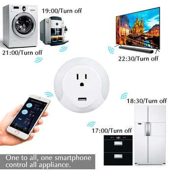 

WIFI Smart Night Light Power Socket Monitoring Camera APP Remote Control
