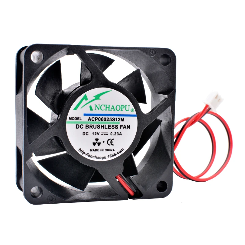 ACP6025S 6cm 60mm fan 60x60x25mm DC5V 12V 24V USB 2pin Cooling fan for chassis CPU power converter