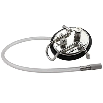 

Replacement Stainless Steel Carbonation Keg Lid Home Brew Beer Making Tool with 0.5 Diffusion Stone and Beer Line