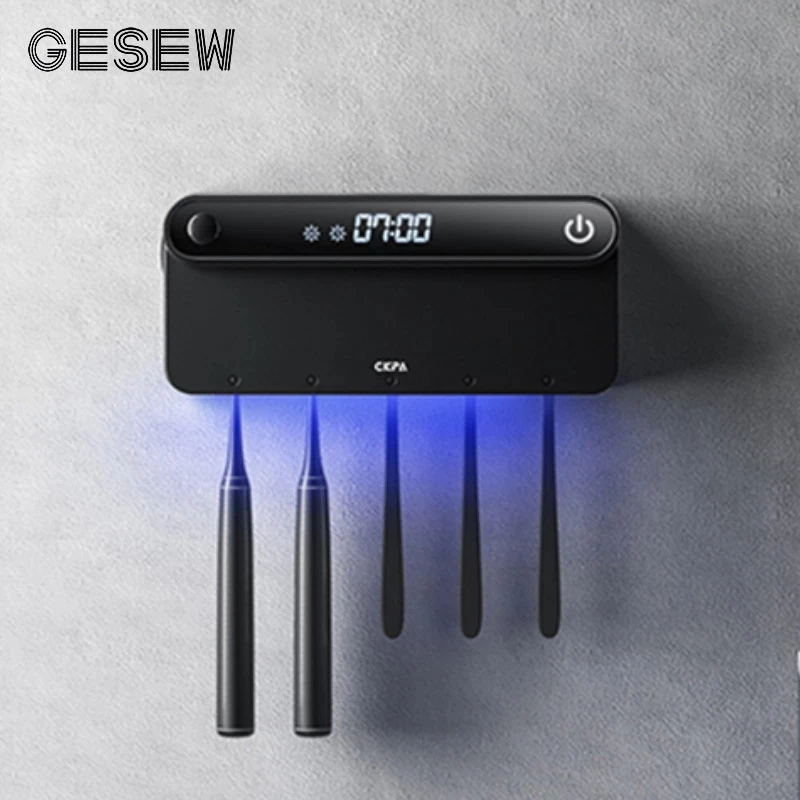 Держатель для зубной щетки GESEW UV умный стерилизатор с HD-экраном настенные