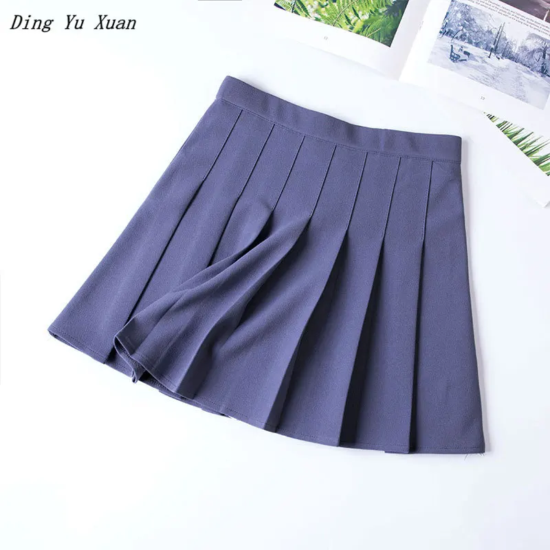 Женские плиссированные юбки с высокой талией школьная форма мини юбка в стиле