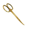 1PC Gold Eyebrow Scissors Razor Trimmer Blades Stainless Steel Eyelash Straight Elbow Trimmer Shaver Scissors Nose Hair Clipper 5