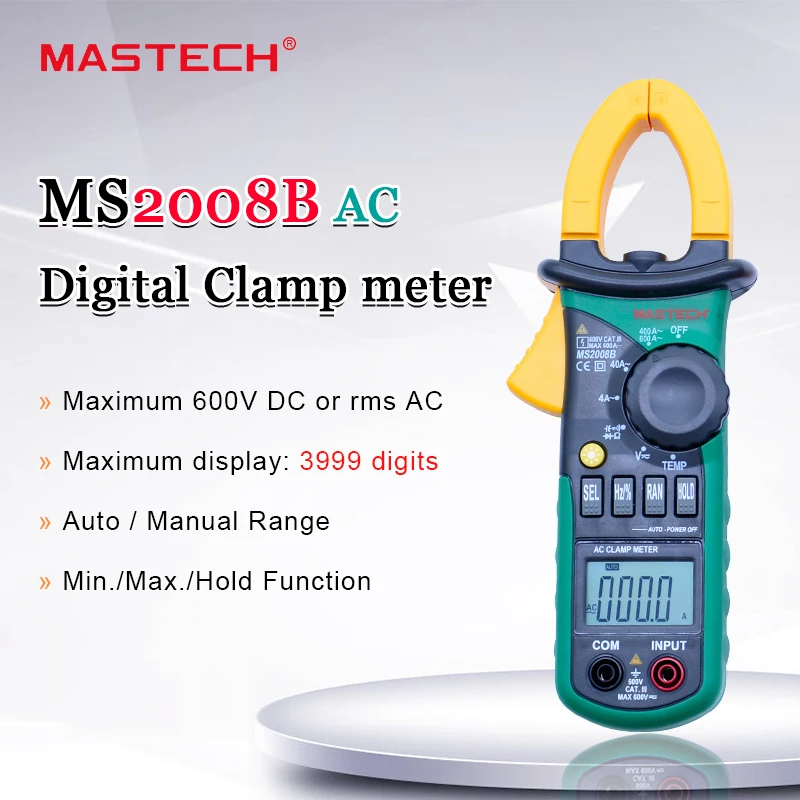 MASTECH MS2006B Digital Clamp Meter AC Courant Testeur AC fuite Clamp Meter 