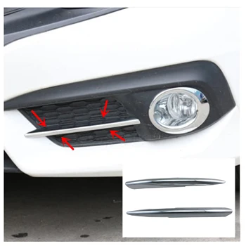 

ABS Chrome Fog Lamp Cover Exterior Molding Trim Car Styling Cover For Hondas Civics 2016 2017 2018 2019 Car Accessories