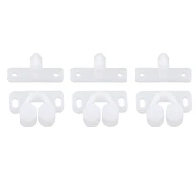 3x Белый ABS двойной мяч Catch для дверей шкафа Шкаф Дверь роликовая защелка