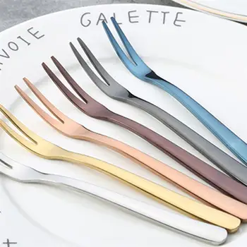 

6pcs Fruit Fork Usedul Cake Forks Stainless Steel Fruit Forks Dessert Forks