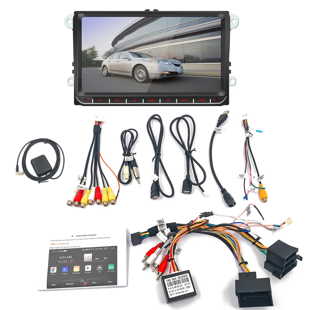 Android 10.1 Car Radio Multimedia Video Player 9 inch FM WIFI Bluetooth GPS navigation Auto Stereo GPS In Dash Head Unit for VW