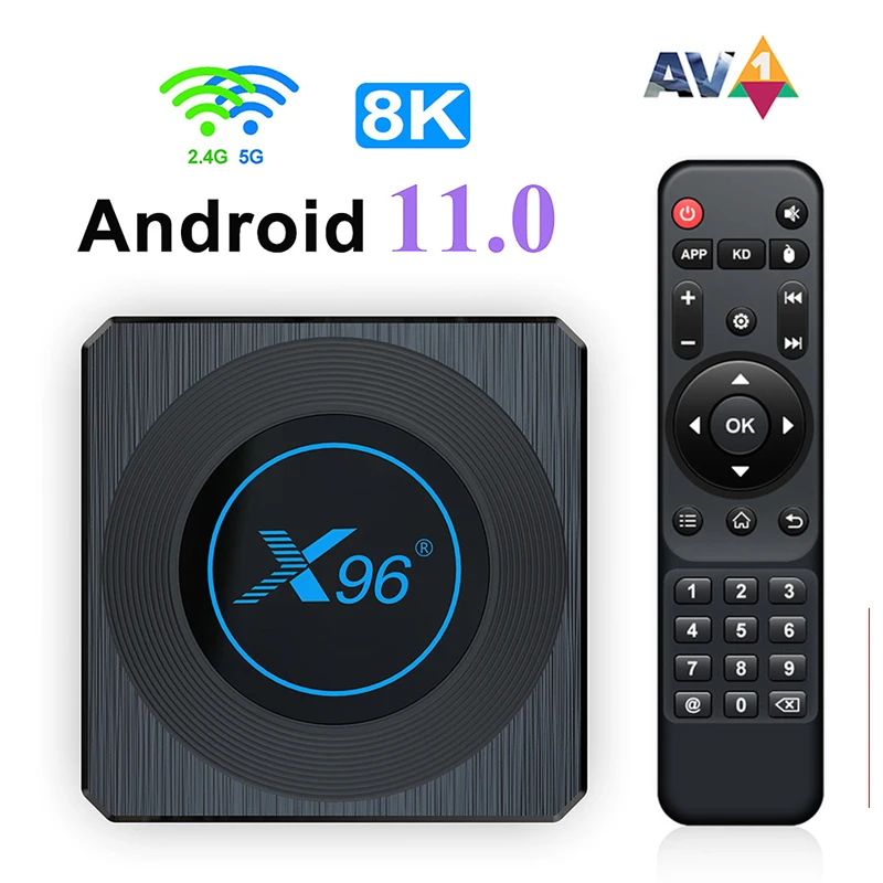 Приставка Смарт-ТВ X96 X4 S905X4 Android 11 4 ГБ 64 8K 2 4G и телефон Wi-Fi 802.11ac BT медиаплеер