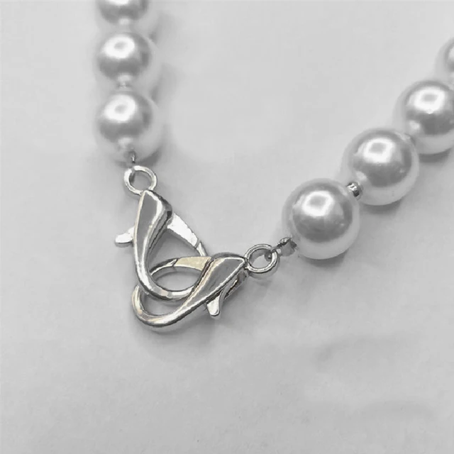 Handle Imitation Pearls Clutch Bag Strap Purse Bag Belt Wallet Belt Wrist Bag Chain Accessories For Bags Bag Strap For Crossbody Silver