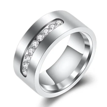 

CHUHAN Classic Simple Ring Men Popular Stainless Steel Rings Business Banquet Wedding Band Casual Gentlemen Anniversary Gift