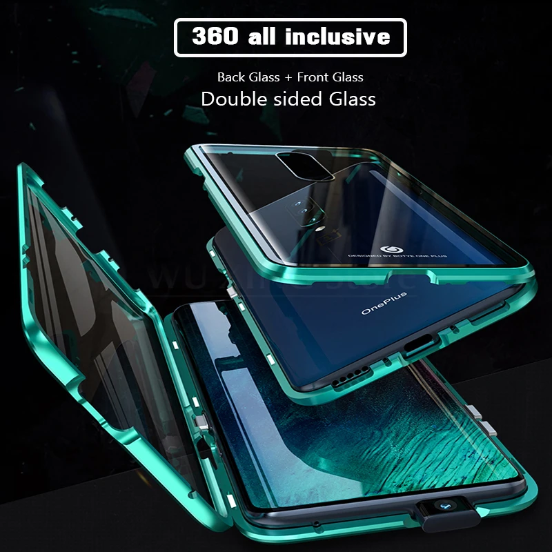 Чехол для телефона с защитой всего тела Oneplus 7 Pro Магнитный чехол металлический