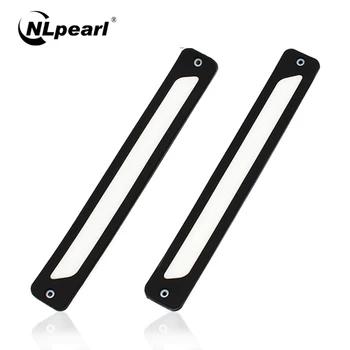 

Nlpearl Car Light Assembly LED COB Daytime Running Lights Car 12V Waterproof Car Styling Flexible Drl Running Light White/Blue