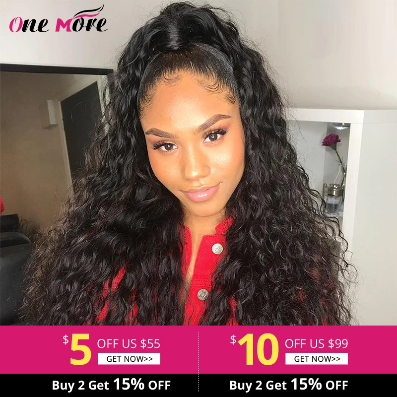 

One More Water Wave Wig 13x6 Lace Frontal Wig Brazilian Lace Front Human Hair Wig For Women Remy Transparent Lace Frontal Wig