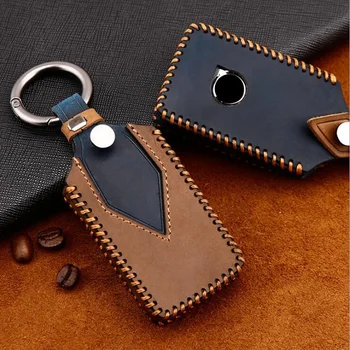 

Wear-resistant Genuine Leather Smart Car Key Case Cover Bag For VOLVO S90 V90 XC90 XC60 XC40 Car styling Accessories