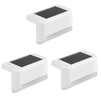 

4 PCS LED Solar Path Stair Outdoor Light Garden Yard Fence Wall Landscape Lamp Solar Light Outdoors Rechargeable