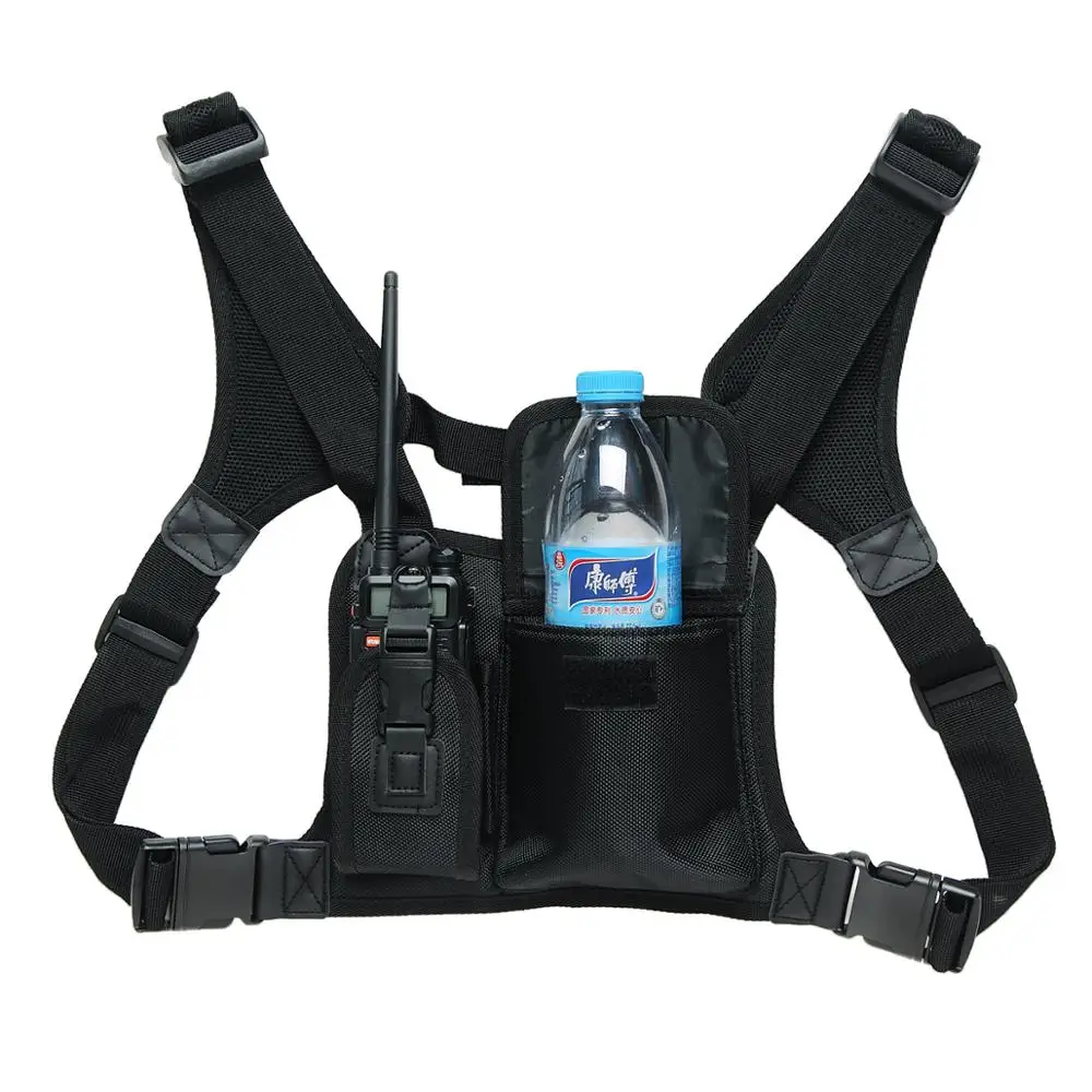Radio Harness Front Chest Pack Pouch Holster Vest for Baofeng UV-5R UV-82 UV-9R 