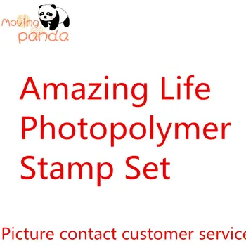 

MovingPanda JC065 Amazing Life Photopolymer Stamp Set Metal Cutting Dies and stamps for scrapbooking and making paper for cards